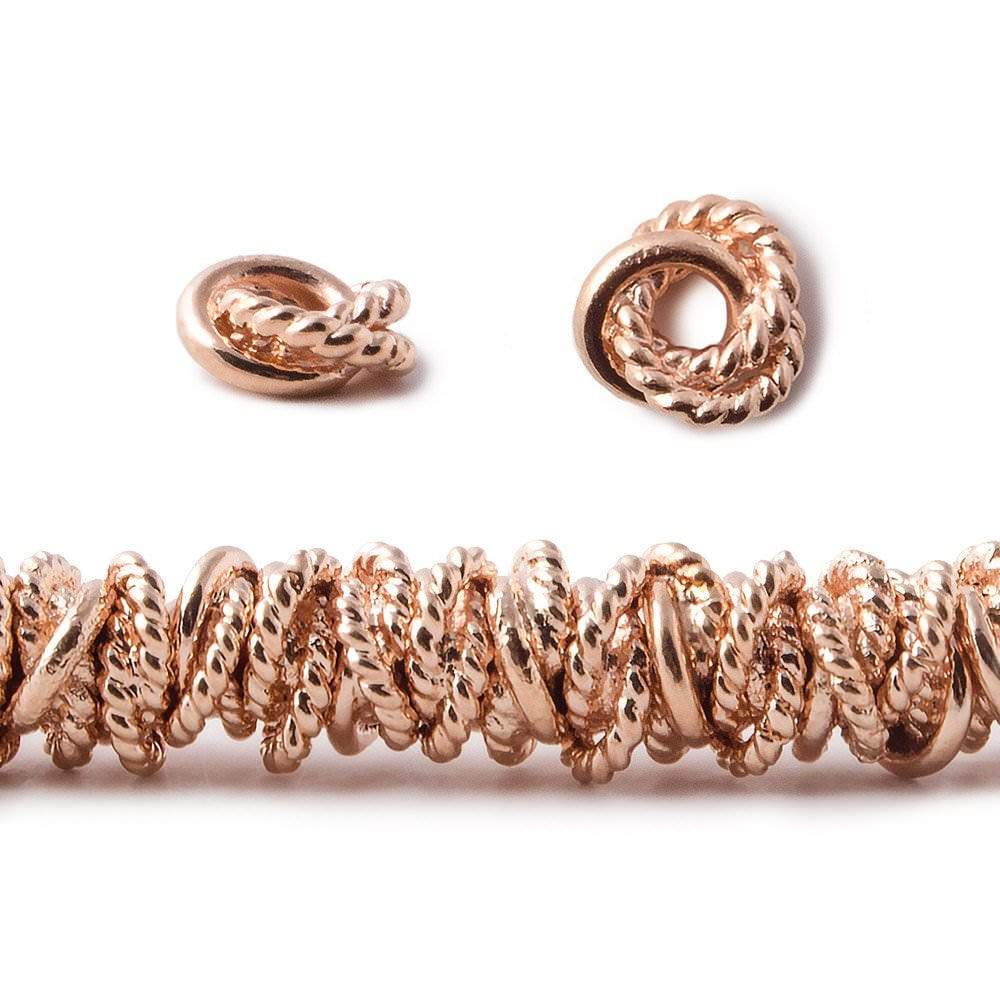 8mm Plain & Twist Mobius Large Hole Spacer Beads 8 inch Strand (ONLINE ORDER ONLY)