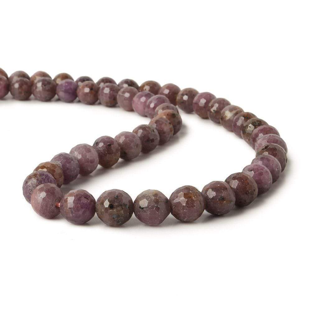 8mm Ruby Faceted Round Beads 47 pieces 16 inch A (ONLINE ORDER ONLY)