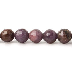 8mm Ruby Faceted Round Beads 47 pieces 16 inch A (ONLINE ORDER ONLY)