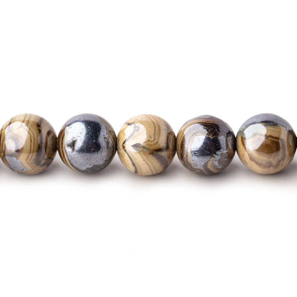 8mm Schalenblende Plain Round Beads 5 inch 16 pieces AA rare (ONLINE ORDER ONLY)