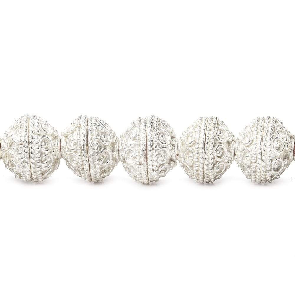 8mm Sterling Silver Plated Copper Bead Cap Roval Petite Persian 8 inch 54 beads (ONLINE ORDER ONLY)