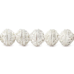 8mm Sterling Silver Plated Copper Bead Cap Roval Petite Persian 8 inch 54 beads (ONLINE ORDER ONLY)