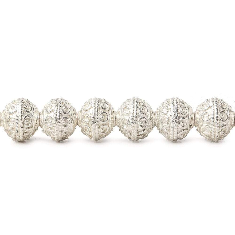 8mm Silver Plated Copper Roval Persian Beads 8 inch 28 pieces (ONLINE ORDER ONLY)
