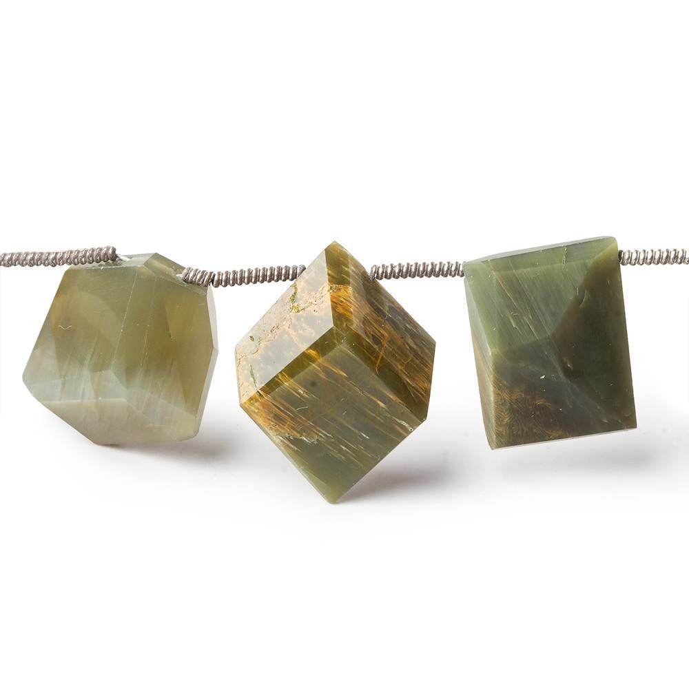 8x12mm Blond Tiger Eye Faceted Freeform Beads 8 inch 15 pieces (ONLINE ORDER ONLY)
