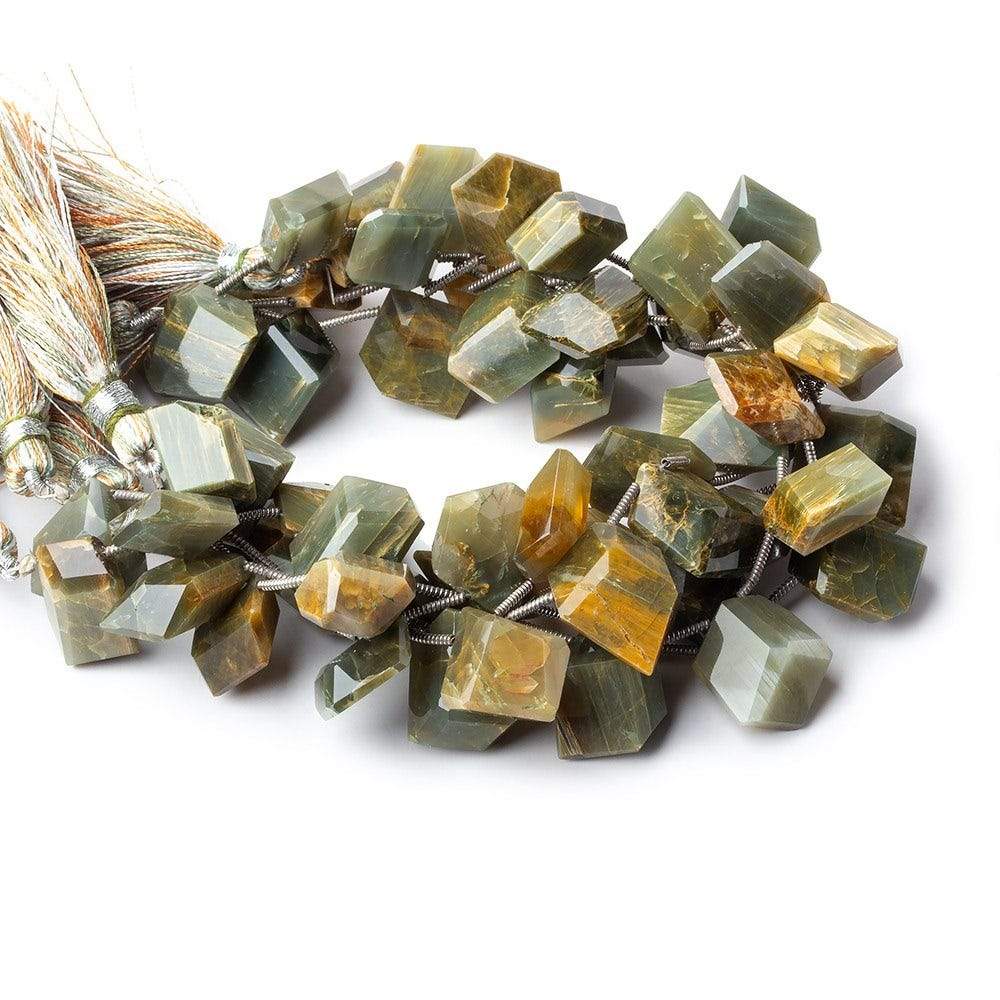 8x12mm Blond Tiger Eye Faceted Freeform Beads 8 inch 15 pieces (ONLINE ORDER ONLY)