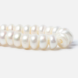 8x4mm Off White Button 2.5mm Drill Hole Freshwater Pearls 44 pcs