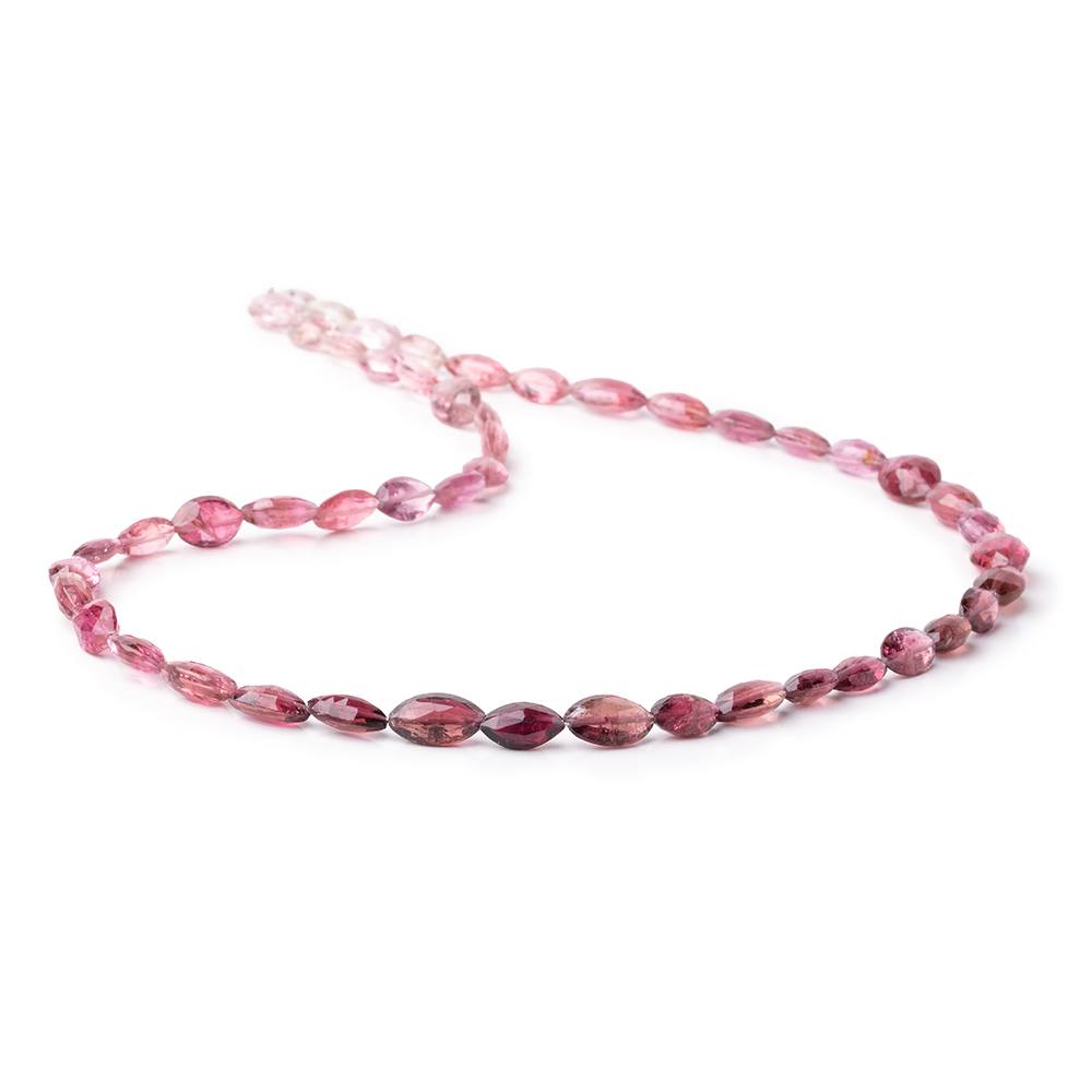 8x5-11x6mm Rubellite Tourmaline Faceted Marquise Beads 18 inch 49 pieces AAA (ONLINE ORDER ONLY)