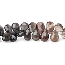 8x5mm Platinum & Plum Scapolite Faceted Pear Beads 8 inch 60 pieces (ONLINE ORDER ONLY)