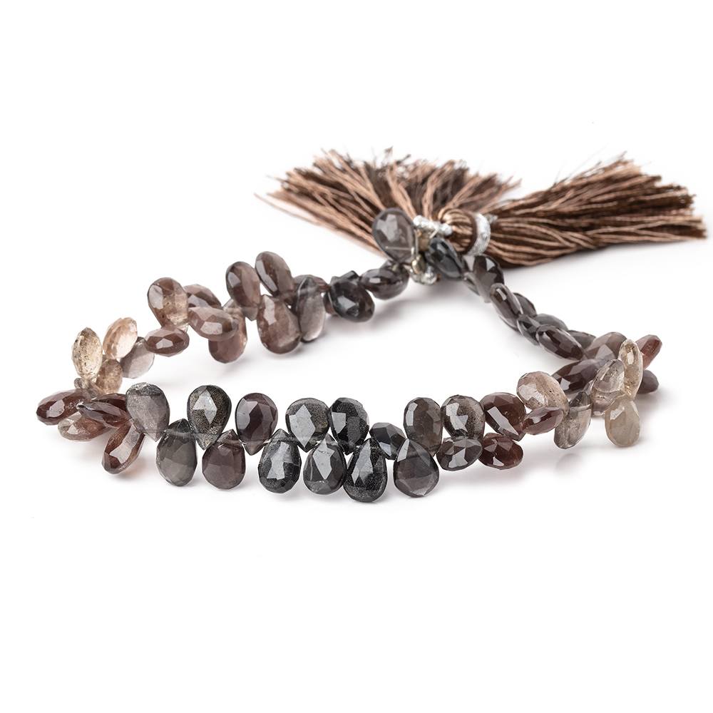 8x5mm Platinum & Plum Scapolite Faceted Pear Beads 8 inch 60 pieces (ONLINE ORDER ONLY)