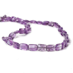 8x6-10x7mm Amethyst Faceted Rectangle 16 inch 43 beads