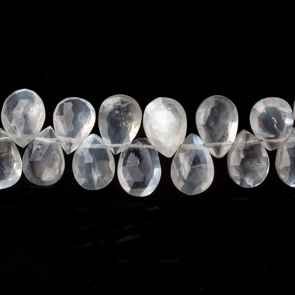 8x6-11x7mm Ceylon Moonstone faceted pears 8 inch 54 beads AAA (ONLINE ORDER ONLY)