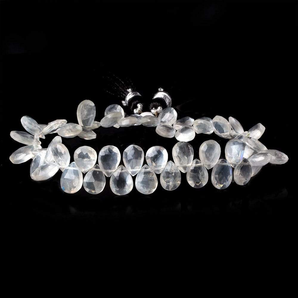 8x6-11x7mm Ceylon Moonstone faceted pears 8 inch 54 beads AAA (ONLINE ORDER ONLY)