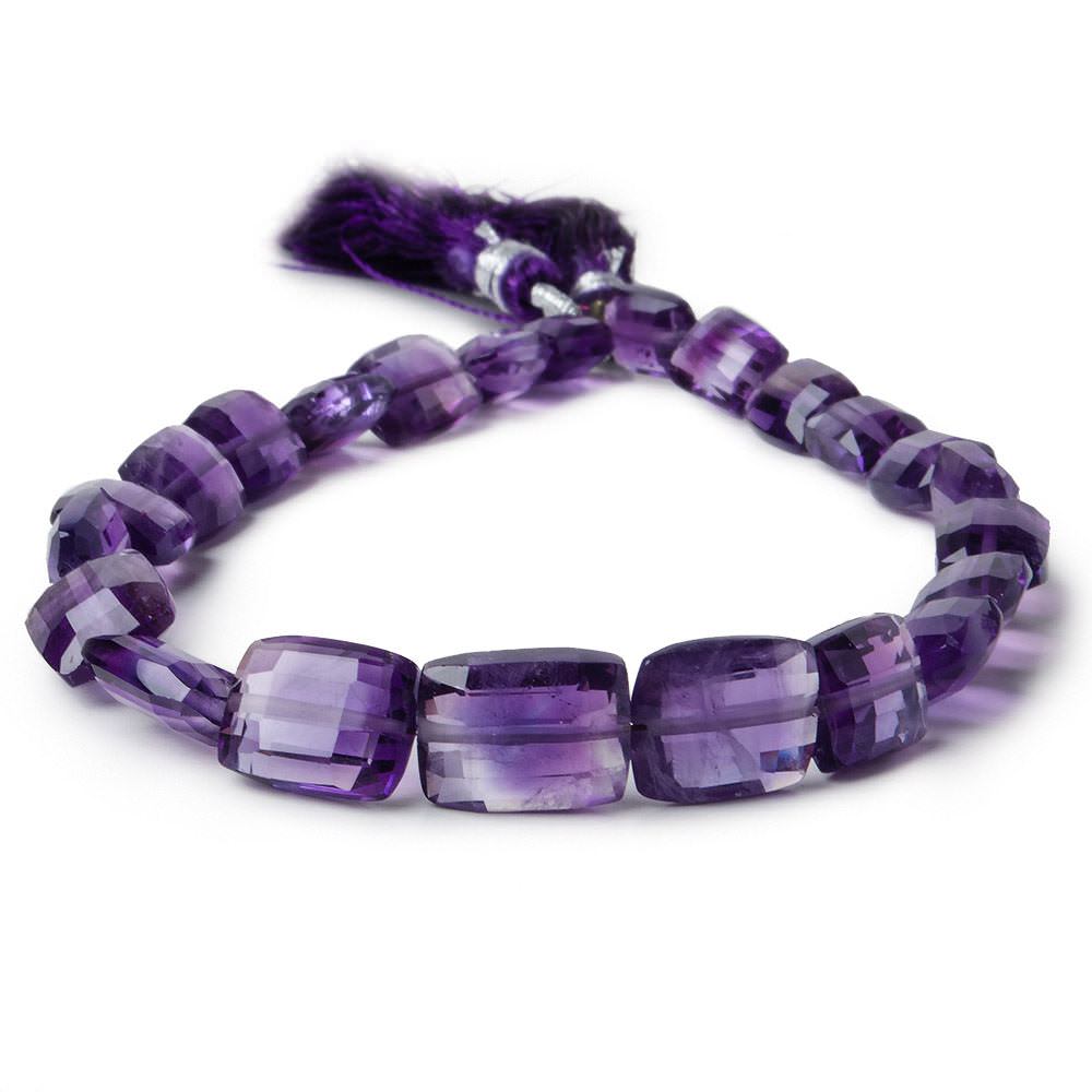 8x6-11x8mm Amethyst Checkerboard Rectangles 8.5 inch 23 beads A (ONLINE ORDER ONLY)