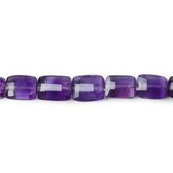 8x6-11x8mm Amethyst Checkerboard Rectangles 8.5 inch 23 beads A (ONLINE ORDER ONLY)