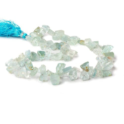 8x6-13x9mm Aquamarine Top Drilled Natural Crystal Chips 16 inch 78 beads (ONLINE ORDER ONLY)