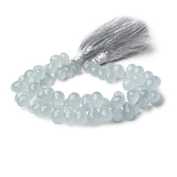 8x6-9x6.5mm Aquamarine Faceted Tear Drop Beads 7.5 inch 70 pieces AAA (ONLINE ORDER ONLY)