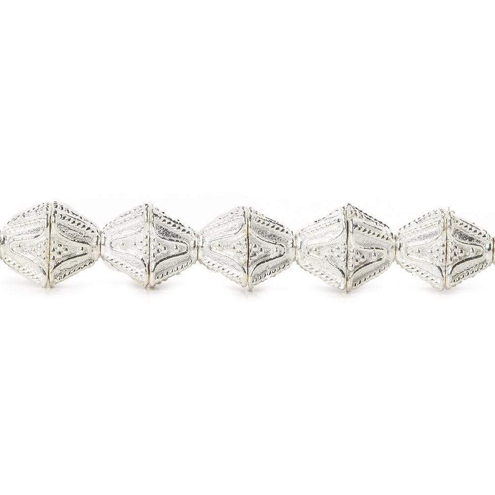 8x6mm Sterling Silver Plated Copper Square Bead Cap 8 inch 38 pcs (ONLINE ORDER ONLY)
