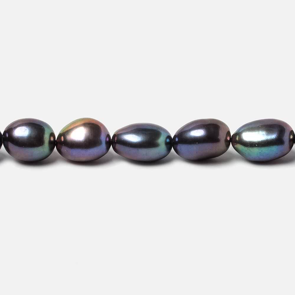 8x7-11x8mm Peacock straight drill Oval Freshwater Pearls 15 inch 36 pieces AA (ONLINE ORDER ONLY)