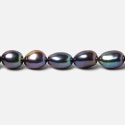 8x7-11x8mm Peacock straight drill Oval Freshwater Pearls 15 inch 36 pieces AA (ONLINE ORDER ONLY)