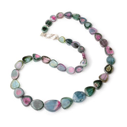 8x7-18x13mm Watermelon Tourmaline Slice Beads 17 inch 33 pieces AAA (ONLINE ORDER ONLY)