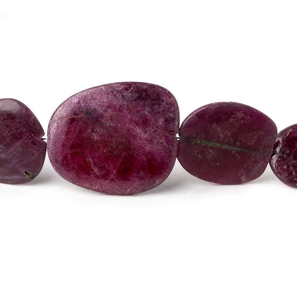8x7-25x21mm Ruby Plain Slice Beads 15 inch 26 pieces (ONLINE ORDER ONLY)