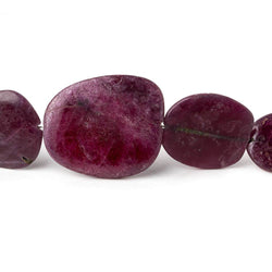 8x7-25x21mm Ruby Plain Slice Beads 15 inch 26 pieces (ONLINE ORDER ONLY)