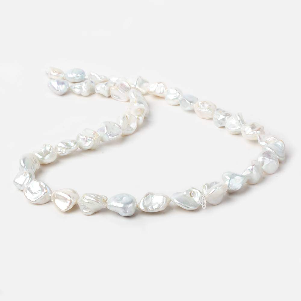 8x7x5-10x8x6mm White Straight Drilled Keshi Freshwater Pearls 16 inch 46 pieces (ONLINE ORDER ONLY)