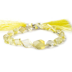 8x8-14x10mm Lemon Quartz Faceted Multiple Shape Beads 8 inch 19 pieces (ONLINE ORDER ONLY)
