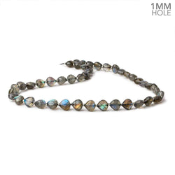 8x8mm Labradorite calibrated faceted hearts 16 inch 43 beads AAA 1mm Hole (ONLINE ORDER ONLY)