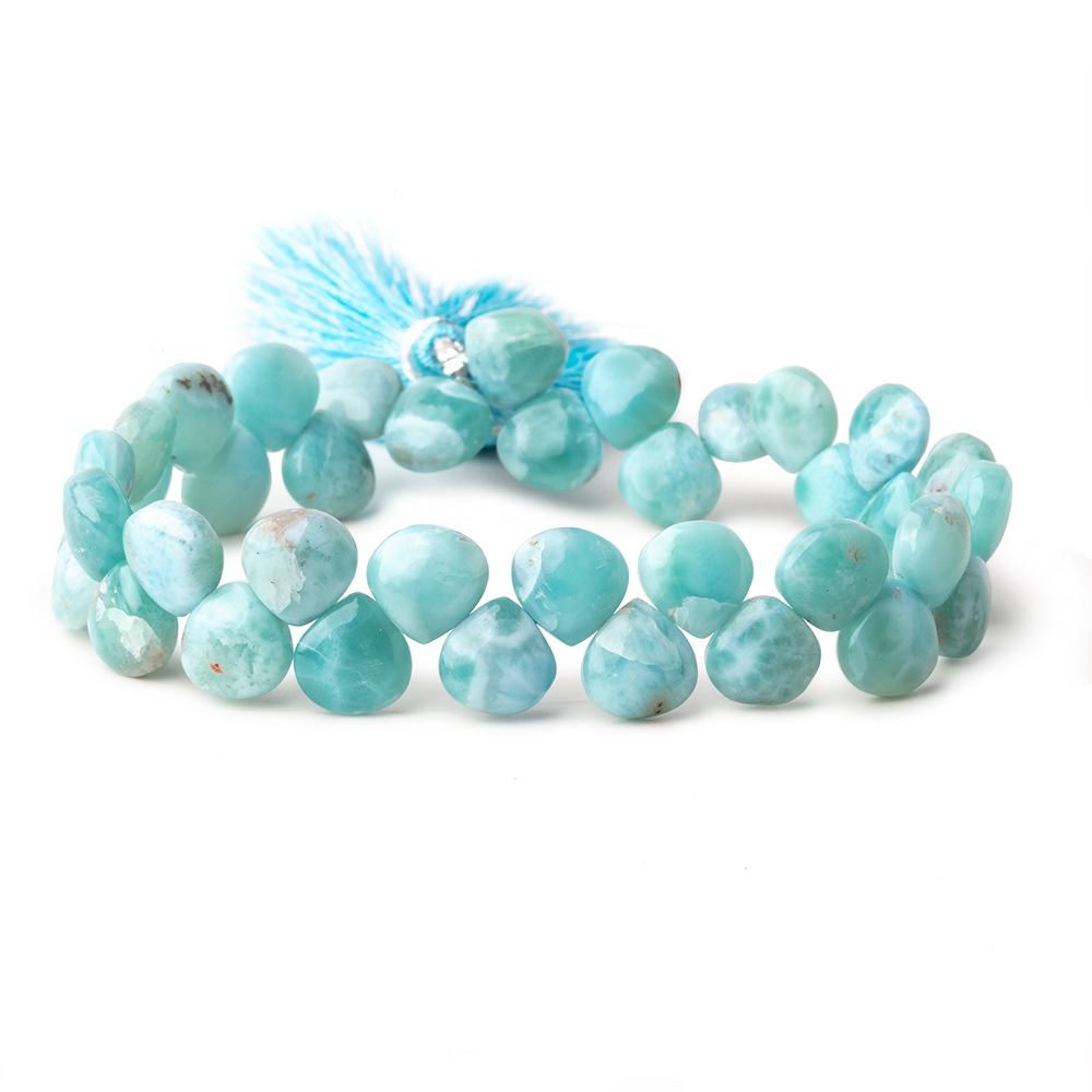 8x8mm Larimar Plain Heart Beads 7.5 inch 37 pieces AA (ONLINE ORDER ONLY)