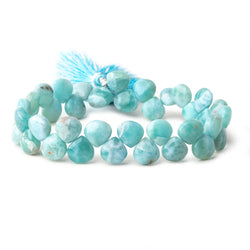 8x8mm Larimar Plain Heart Beads 7.5 inch 37 pieces AA (ONLINE ORDER ONLY)