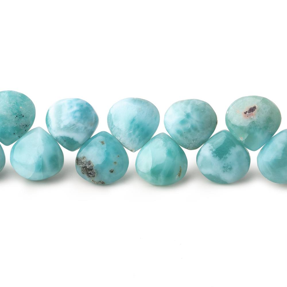 8x8mm Larimar Plain Heart Beads 7.5 inch 37 pieces AA (ONLINE ORDER ONLY)