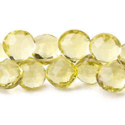 9-10mm Lemon Quartz Faceted Heart Beads 8 inch 44 Beads AAA (ONLINE ORDER ONLY)