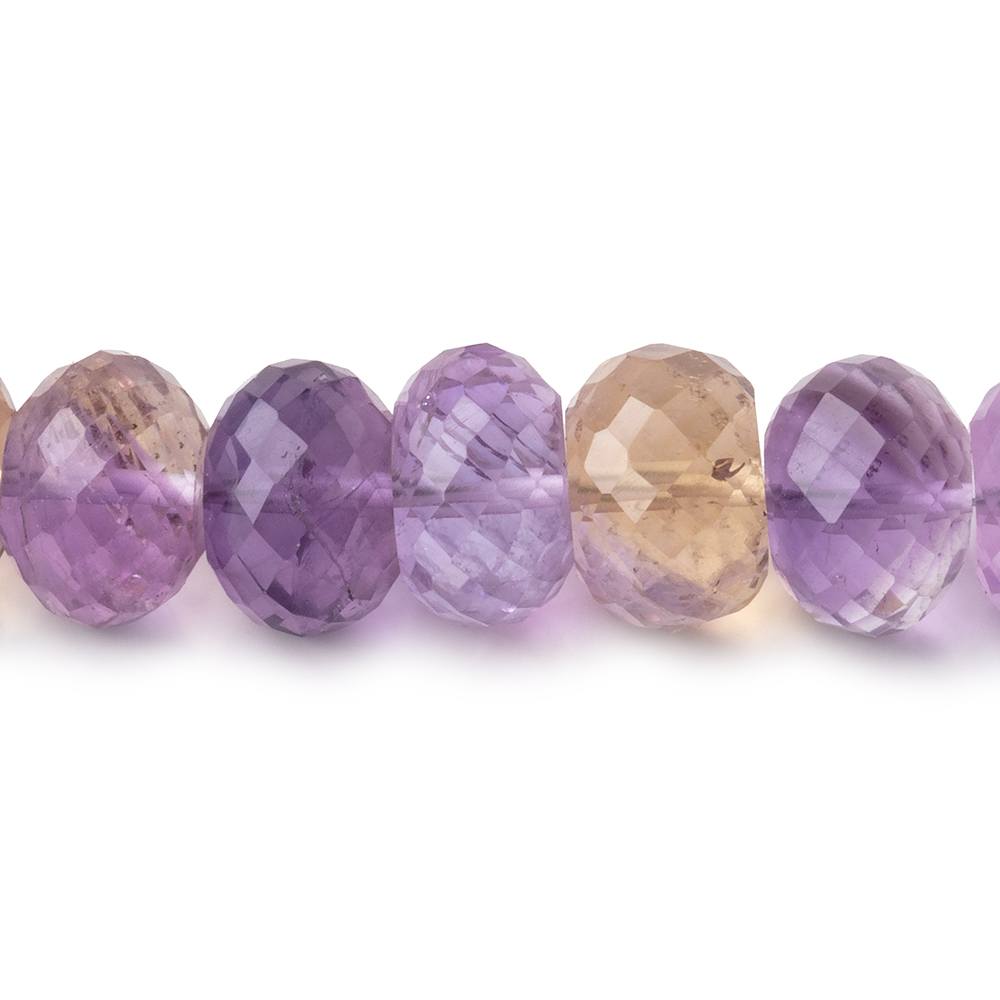 9-11mm Ametrine Faceted Rondelle Beads 16 inches 62 pieces (ONLINE ORDER ONLY)