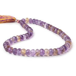 9-11mm Ametrine Faceted Rondelle Beads 16 inches 62 pieces (ONLINE ORDER ONLY)