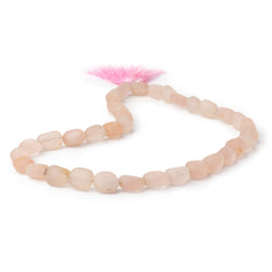 9-12mm Matte Morganite Plain Nugget Beads 16 inch 36 pieces (ONLINE ORDER ONLY)