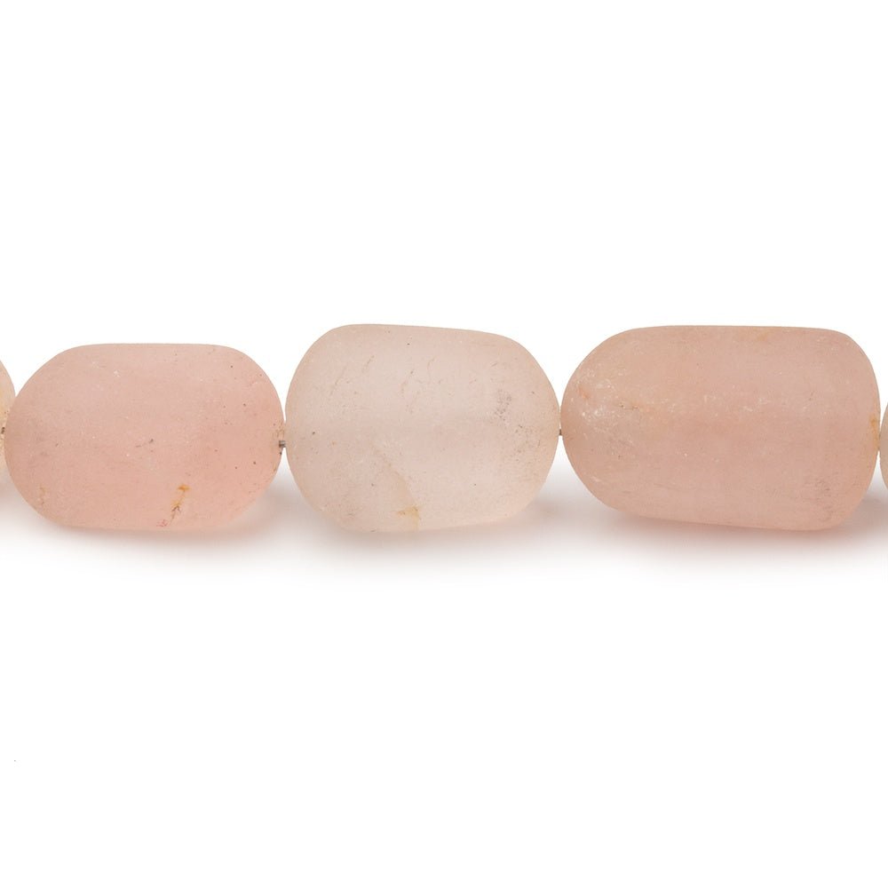 9-12mm Matte Morganite Plain Nugget Beads 16 inch 36 pieces (ONLINE ORDER ONLY)