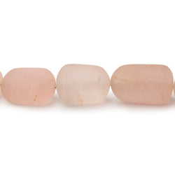 9-12mm Matte Morganite Plain Nugget Beads 16 inch 36 pieces (ONLINE ORDER ONLY)
