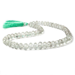 9-12mm Prasiolite faceted rondelles 17 inches 59 Beads AAA (ONLINE ORDER ONLY)