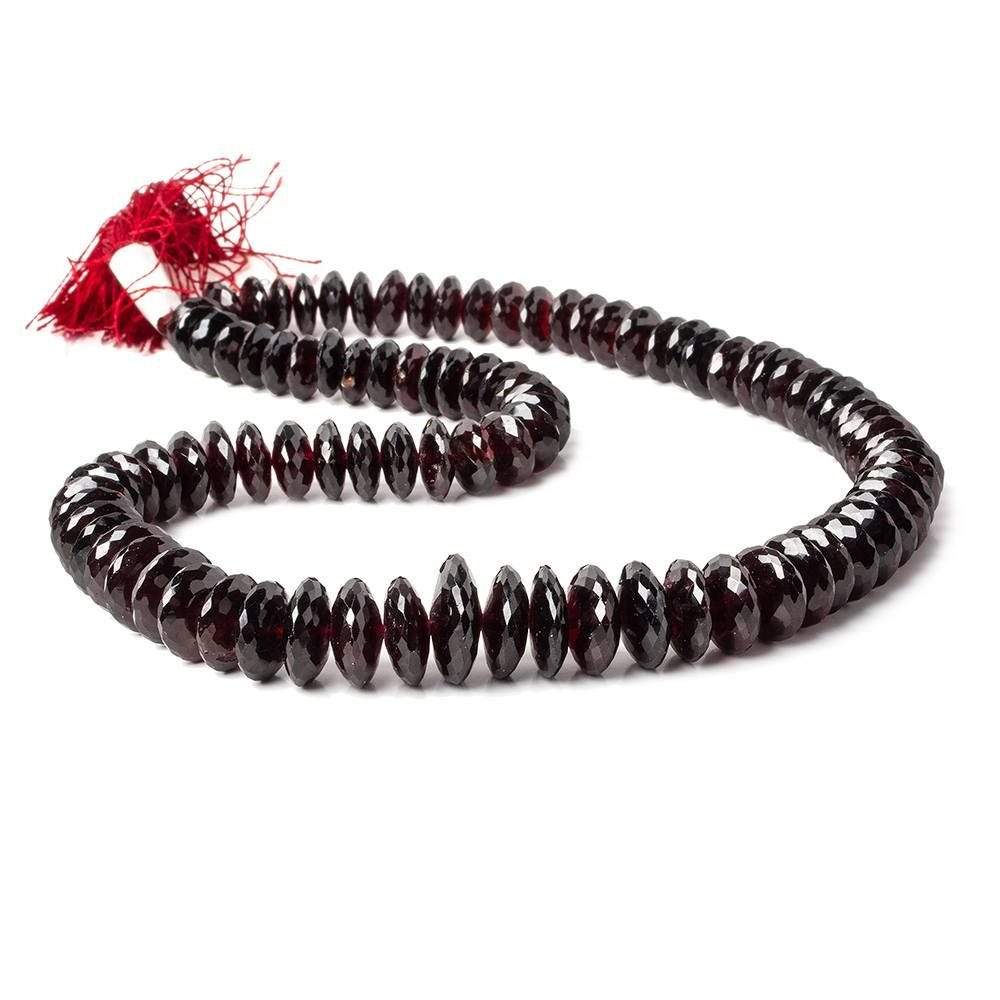 9-15mm Bohemia Garnet German Faceted Rondelle Beads 16 inch 92 pieces AAA (ONLINE ORDER ONLY)