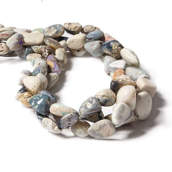 9-17mm Australian Boulder Opal plain nugget Beads 17 inch 34 pieces (ONLINE ORDER ONLY)
