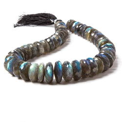 9-20mm Labradorite Faceted Rondelle Beads 14 inches 50 pieces (ONLINE ORDER ONLY)