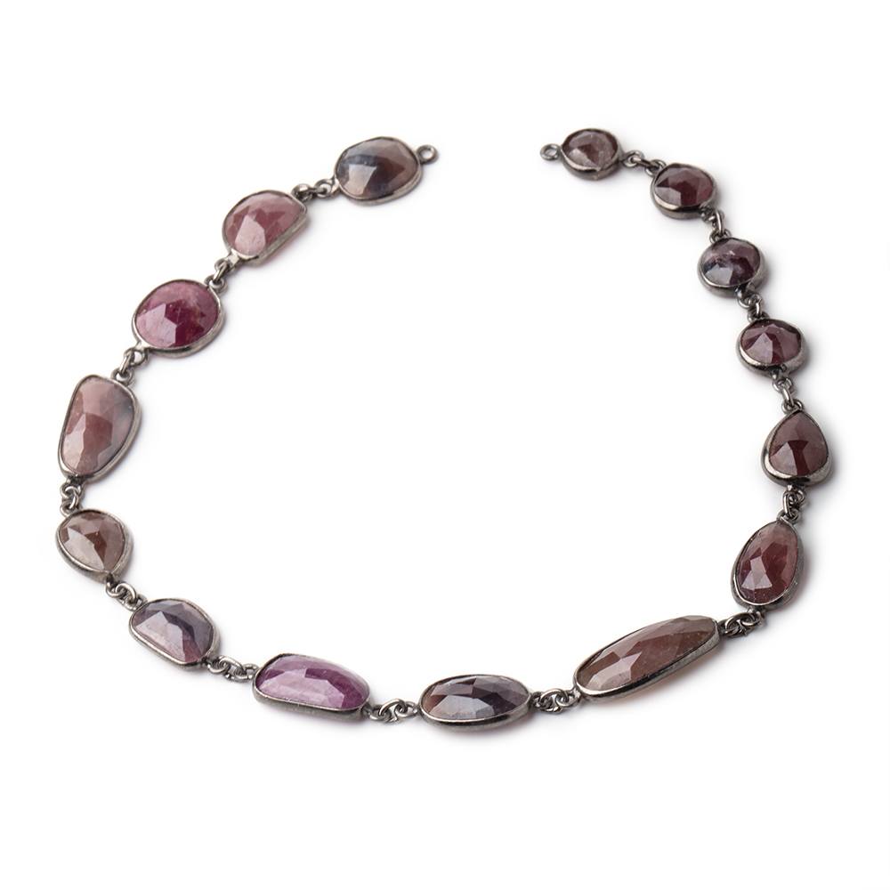 9-20x9mm Black Gold Bezeled Ruby Faceted Nugget Chain - 1 Foot (ONLINE ORDER ONLY)