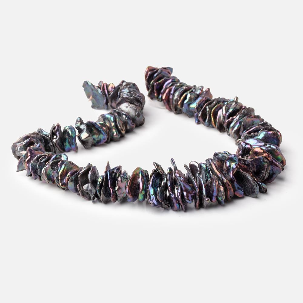 9-27mm Peacock Center Drill Ultra Keshi Freshwater Pearls 13.5 inch 93 Beads (ONLINE ORDER ONLY)