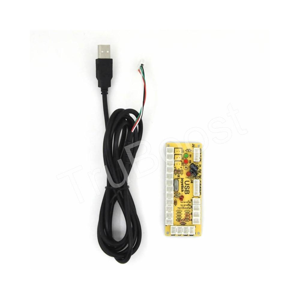 RAC-C200 Zero Delay Arcade Joystick  USB  Encoder PC Button Board Cables 2Pin Kit (Online Only)