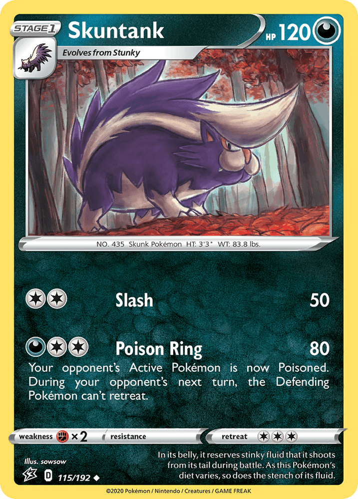 Skuntank (115/192) [Sword & Shield: Rebel Clash] (Online Only)