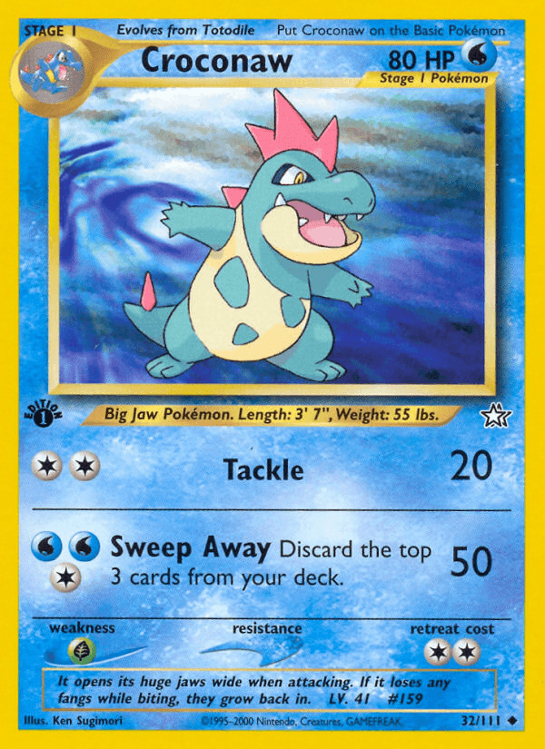Croconaw (32/111) [Neo Genesis 1st Edition] (Online Only)