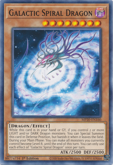 Galactic Spiral Dragon [MP20-EN160] Common (ONLINE ORDER ONLY)