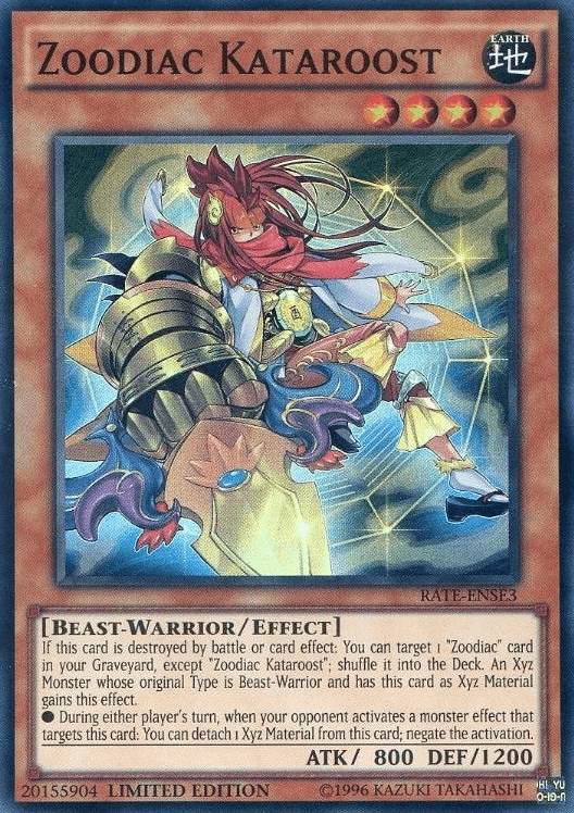 Zoodiac Kataroost [RATE-ENSE3] Super Rare (ONLINE ORDER ONLY)