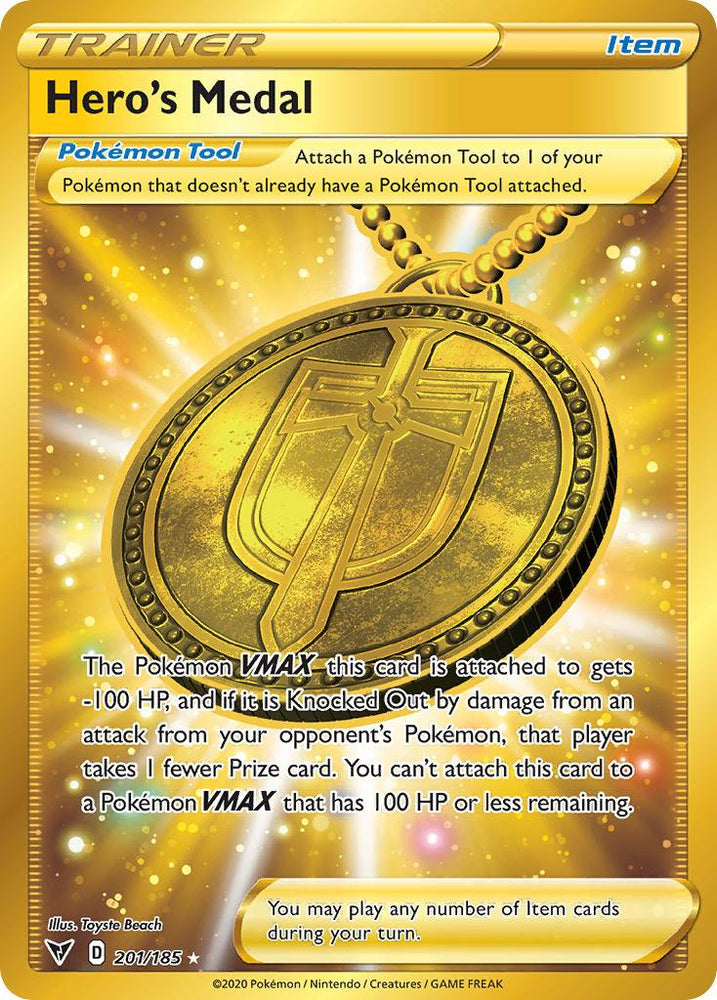 Hero's Medal (201/185) [Sword & Shield: Vivid Voltage] (Online Only)
